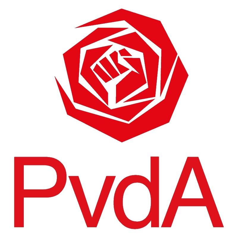 logo PvdA wit