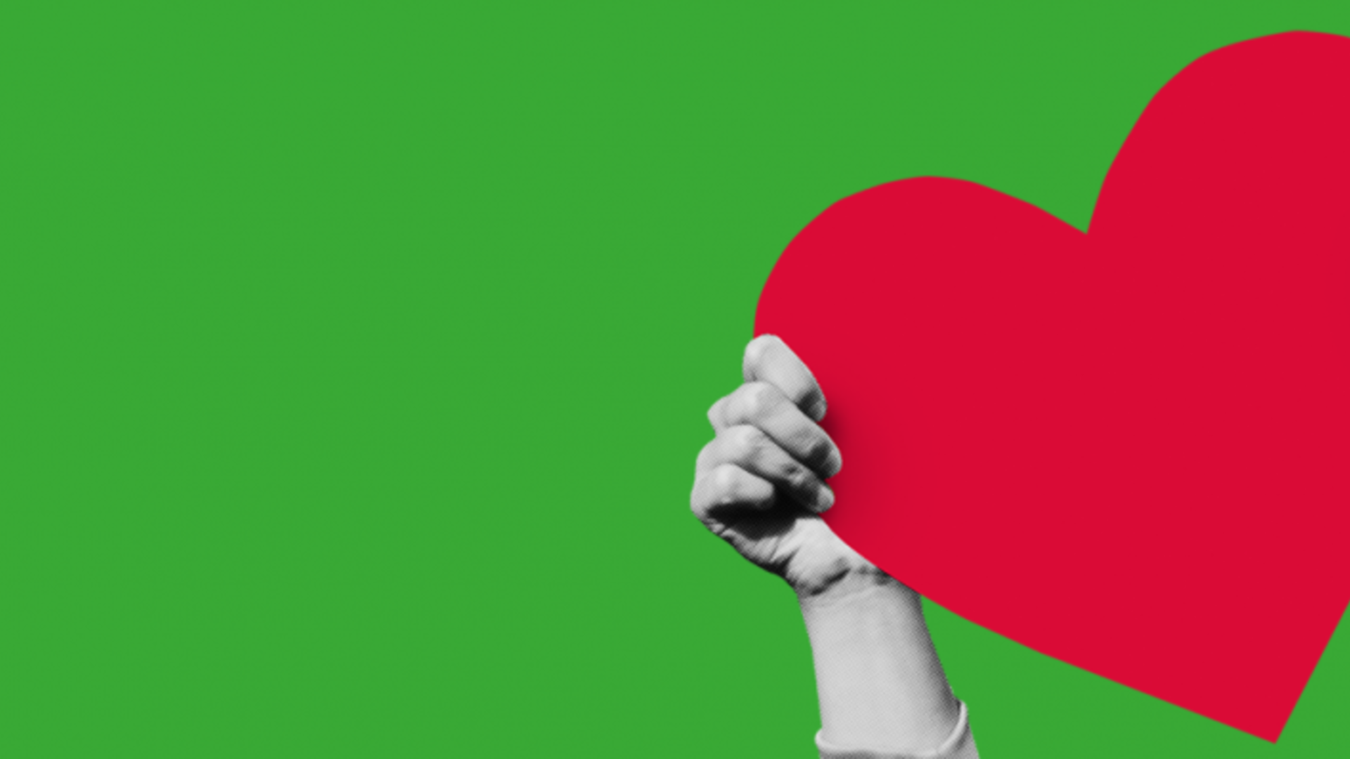 bedankt met een rood hart