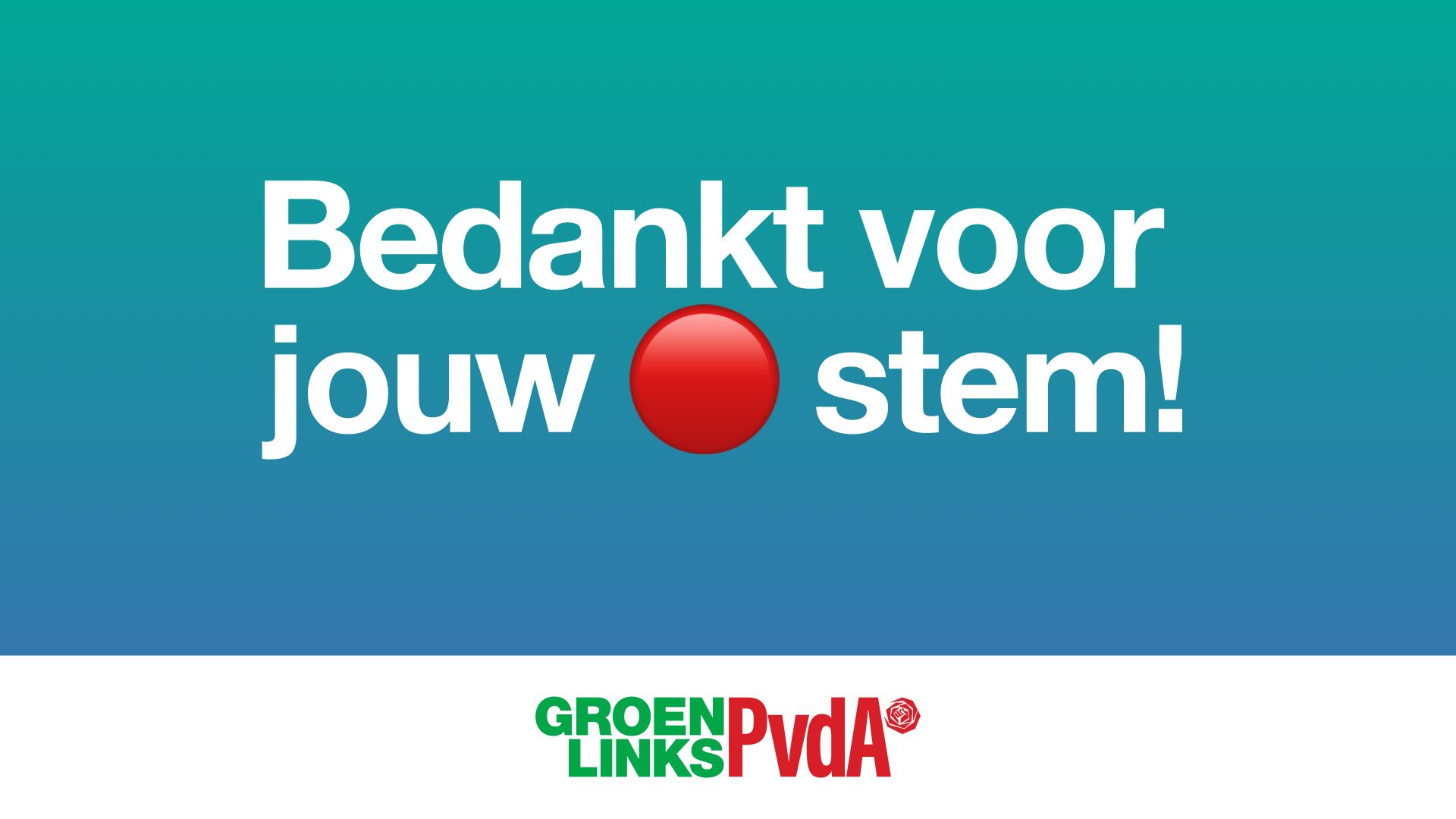 Stemmers bedankt