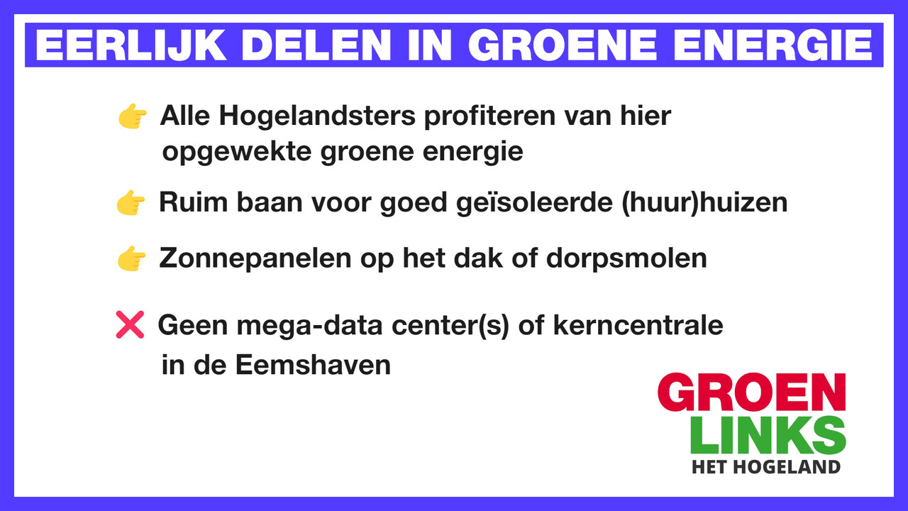 eerlijk delen in groene energie