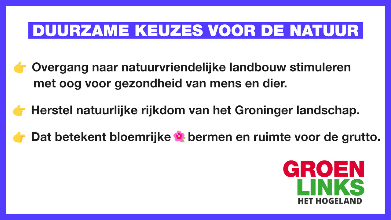 duurzame keuzes voor de natuur